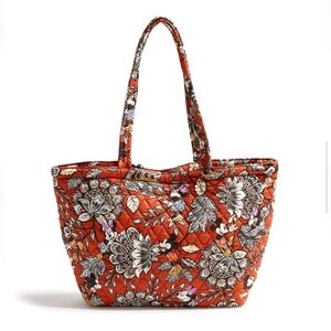 Vera Bradley Disney - Mickey Minnie Mouse East West Tote Floral Potters Clay NWT